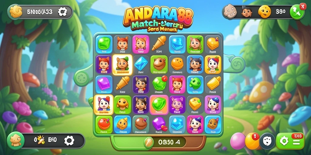 Tampilan gameplay ANDARA88 yang seru dan penuh warna.