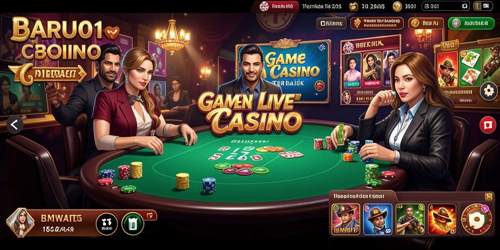 Tampilan gameplay menarik dari BARU01 dalam sesi Live Casino.
