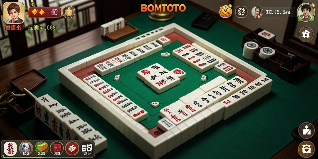 Screenshot gameplay BOMTOTO yang menunjukkan tantangan permainan Mahjong yang seru.