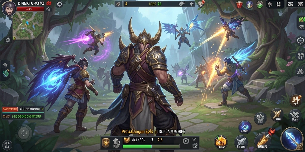 Tangkapan layar gameplay DIREKTURTOTO yang menampilkan pertarungan seru.