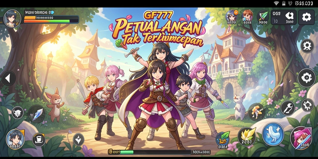 Tampilan gameplay yang menarik dengan karakter Anime yang memukau.