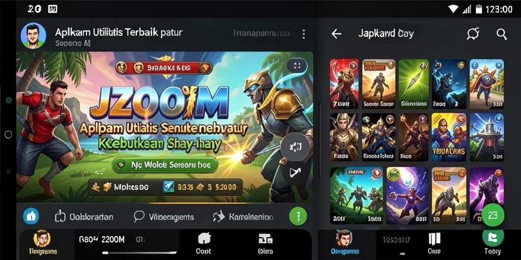 Screenshot utama J200M menunjukkan antarmuka aplikasi utility yang intuitif dan stylish.