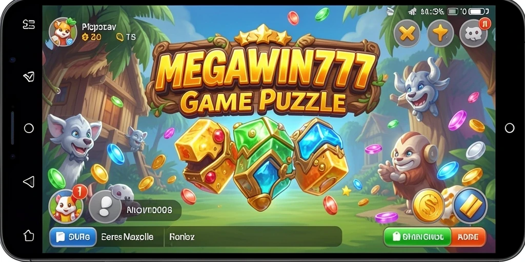 Tampilan gameplay seru dari game Puzzle MEGAWIN777.