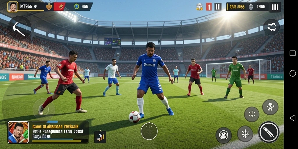 Tampilan gameplay aksi menegangkan dalam MT966.