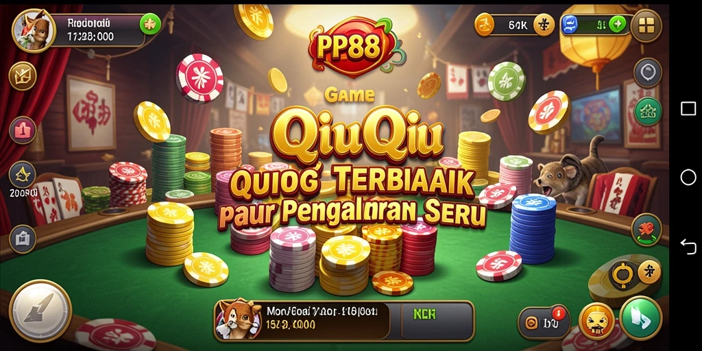 Tampilan gameplay menarik dari PP88 yang menampilkan aksi QiuQiu.
