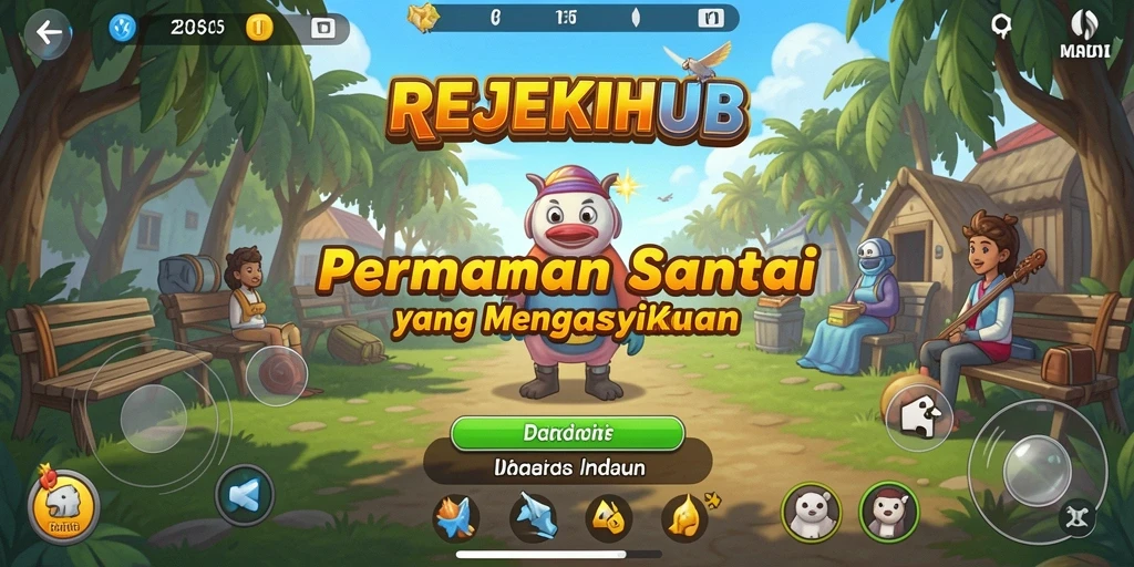 Tampilan gameplay REJEKIHUB yang penuh warna dan menarik.