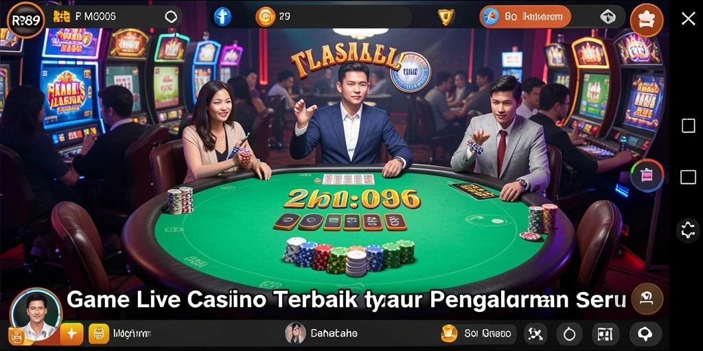 Tampilan gameplay Live Casino yang menarik dan interaktif dalam RR89.