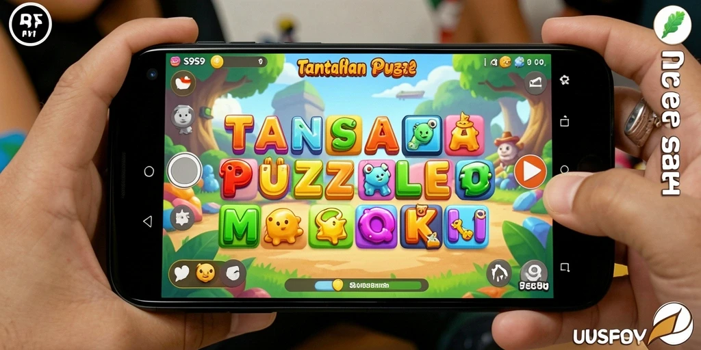 Screenshot gameplay S9S9 yang menampilkan tantangan puzzle.