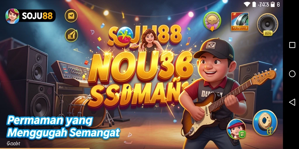 Gameplay seru SOJU88 dengan berbagai pilihan musik.