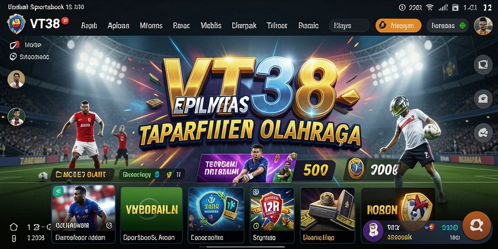 Tampilan gameplay VT38 dengan taruhan olahraga yang mudah dan menyenangkan.