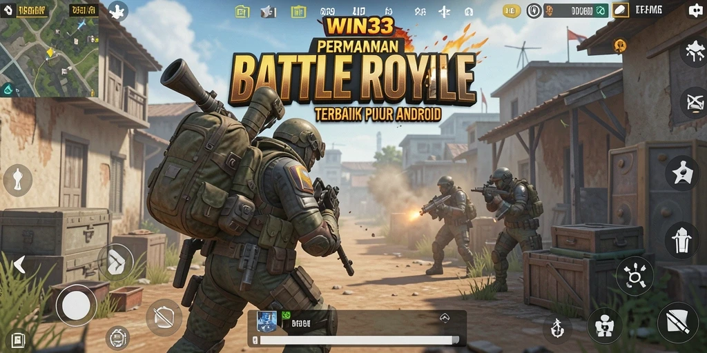 Tampilan seru gameplay Battle Royale WIN33 yang menegangkan.